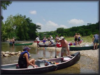 Lydia Perez Group on the Guadalupe River, May, 2002