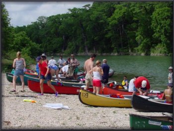 Lydia Perez Group on the Guadalupe River, May, 2002