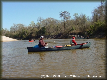 Taking in the gorgeous Sabine River scenery from a canoe