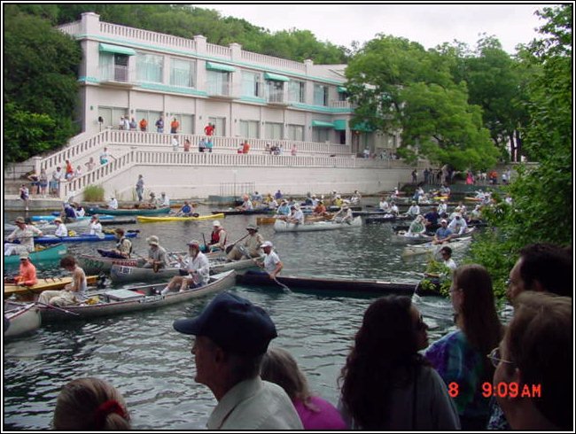 Getting lined up to start the 40th Texas Water Safari