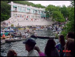 Getting lined up for the start of the 40th Annual Texas Water Safari