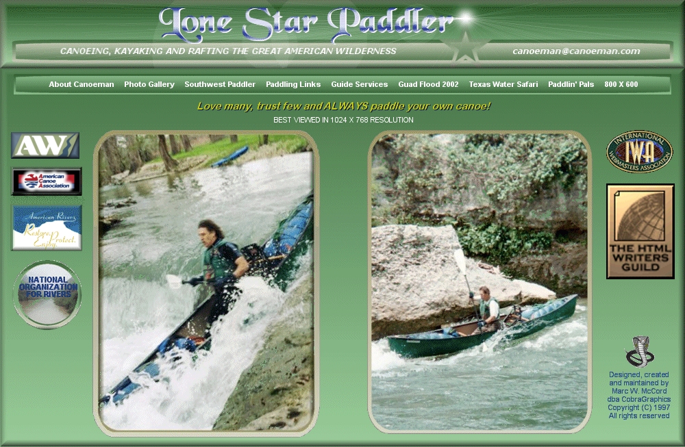 Lone Star Paddler - Canoeing, Kayaking and Rafting the Great American Wilderness