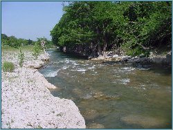 Downriver from Rebecca Creek Crossing, 2002