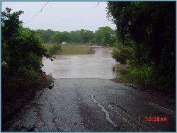 Edge Falls Road as the flood begins, July 1, 2002, 10:08 AM
