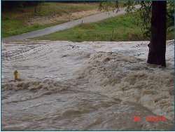 Huge rolling waves at Rebecca Creek Crossing