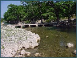 Rebecca Creek Crossing at low water, 2000