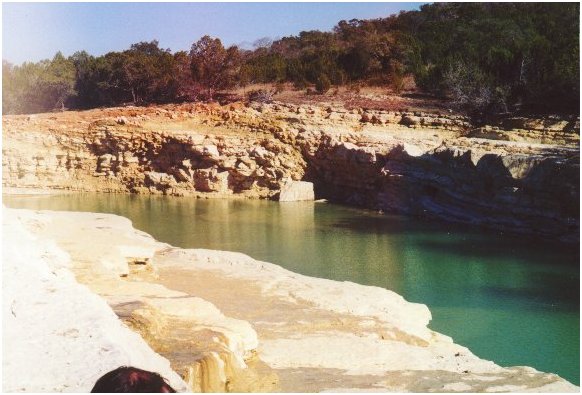 The Cut looking downstream toward Dam Access Road