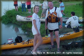 Beverly and Dirk Davidek at the Salt Water Barrier - TWS 2007