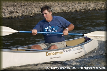 Marc McCord training for 2008 Texas Water Safari